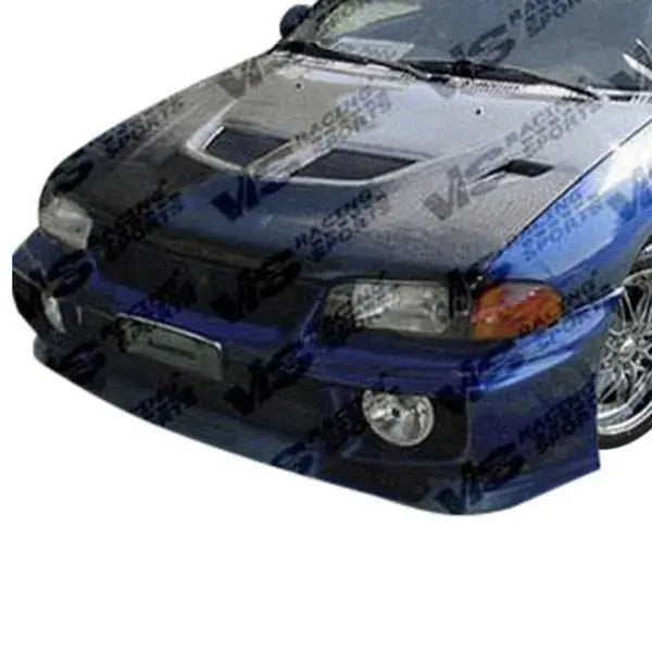 1997-2002 Mitsubishi Mirage 2 doors EVO 5 Style Carbon Fiber Black Hood-2
