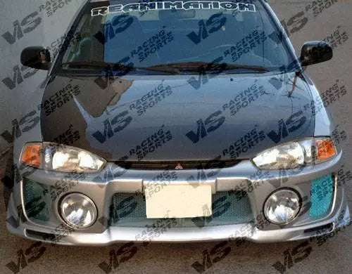 1997-2002 Mitsubishi Mirage 2 doors OEM Style Carbon Fiber Black Hood-5