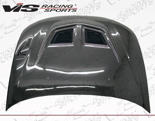 1997-2001 Mitsubishi Mirage 4 doors EVO 5 Style Carbon Fiber Black Hood-2