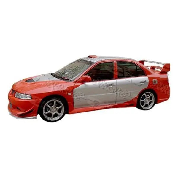 1997-2001 Mitsubishi Mirage 4 doors EVO 8 Style FRP Primer Side Skirts-1