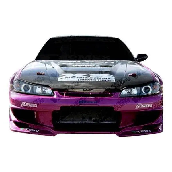 1997-1998 Nissan 240SX 2 doors INVADER Style Carbon Fiber Black Hood-1