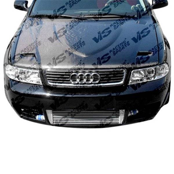 1998-2002 AUDI S4 4 doors Euro R Style Carbon Fiber Black Hood-2