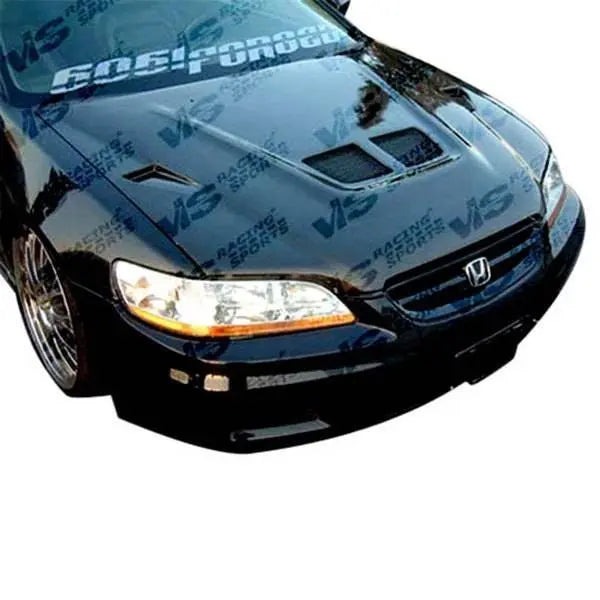 1998-2002 Honda Accord 2 doors EVO Style Carbon Fiber Black Hood-1