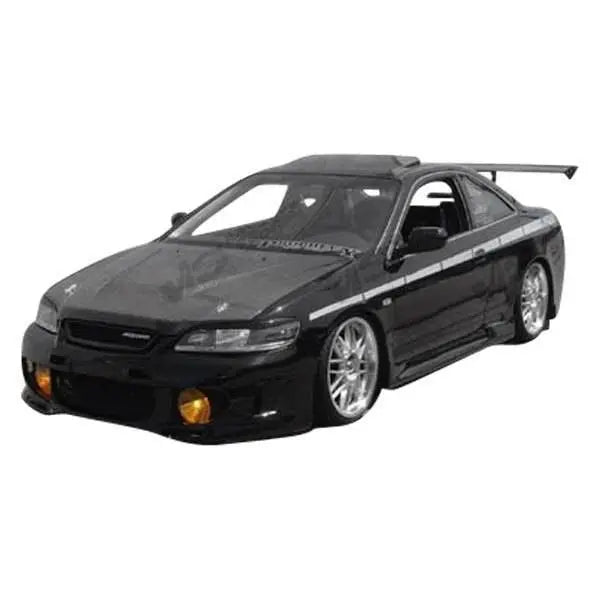 1998-2002 Honda Accord 2 doors INVADER Style Carbon Fiber Black Hood-2