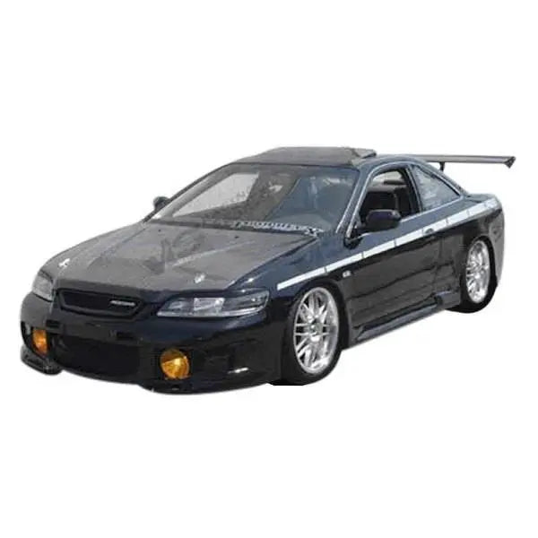 1998-2002 Honda Accord 4 doors INVADER Style Carbon Fiber Black Hood-1