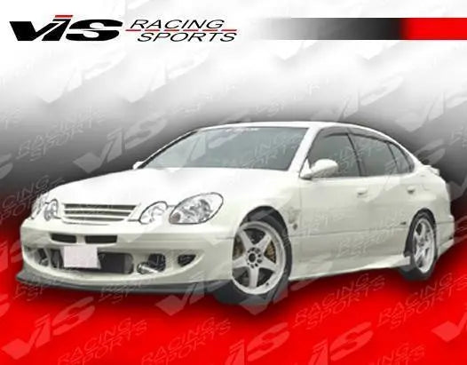 1998-2005 Lexus GS300 GS400 4 doors ALFA Style Carbon Fiber Black Side Skirts-3