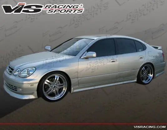 1998-2005 Lexus GS300 GS400 4 doors WIZE Style FRP Primer Side Skirts-2