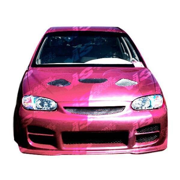 1998-2000 Toyota Corolla 4 doors OCTANE Style FRP Primer Front Bumper-1