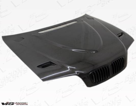1999-2001 BMW 3 SERIES E46 4 doors Euro R Style Carbon Fiber Black Hood-3