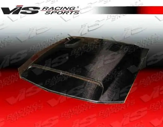 1999-2004 Ford Mustang 2 doors GT 500 Style Carbon Fiber Black Hood-3