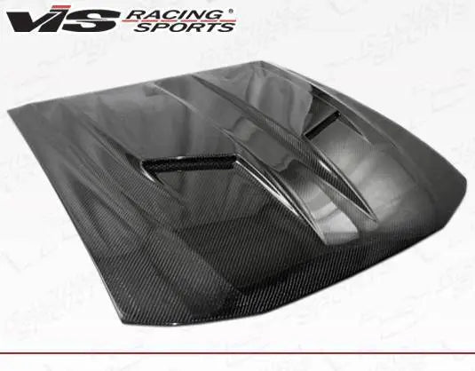 1999-2004 Ford Mustang 2 doors Stalker 2 Style Carbon Fiber Black Hood-2