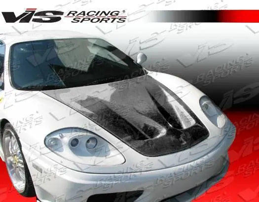 1999-2004 Ferrari F360 2 doors GT Style Carbon Fiber Black Hood-3