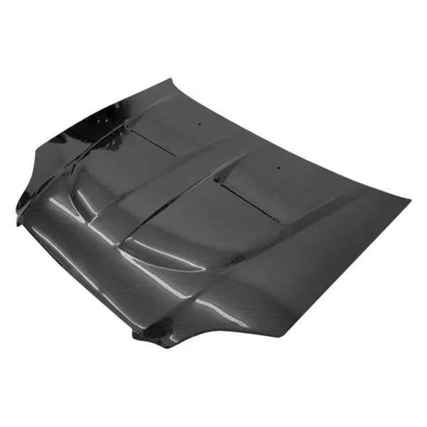 1999-2000 Honda Civic 2 doors 4 doors XTREME GT Style Carbon Fiber Black Hood-1