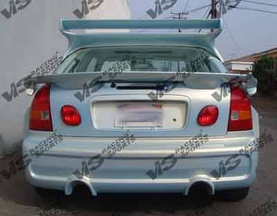 1999-2000 Honda Civic 2 doors INVADER 6 Style FRP Primer Full Kit-3