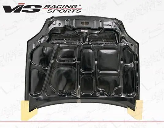 1999-2000 Honda Civic 2 doors 4 doors MONSTER Style Carbon Fiber Black Hood-4