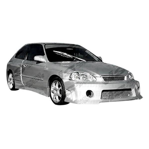 1999-2000 Honda Civic Hatchback 4 doors 2 doors QUEST Style FRP Primer Front Bumper-1