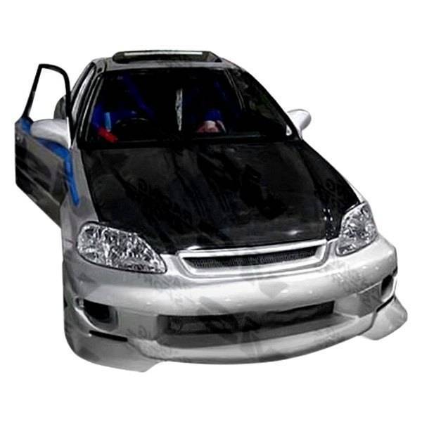 1999-2000 Honda Civic Hatchback 4 doors 2 doors Strada F2 Style FRP Primer Front Bumper-1