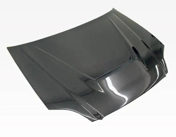 1999-2000 Honda Civic 2 doors 4 doors INVADER Style Carbon Fiber Black Hood-1