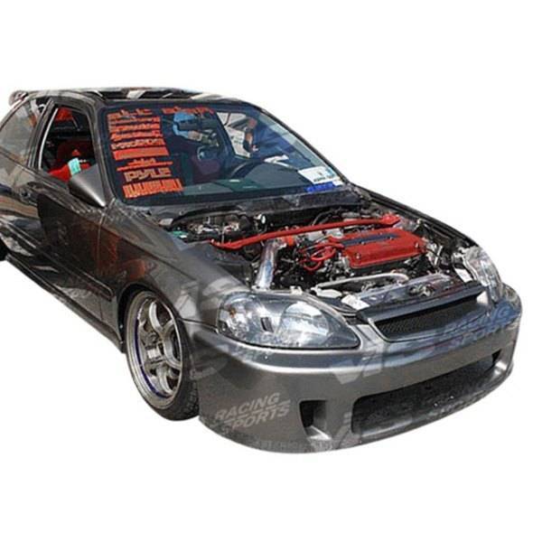 1999-2000 Honda Civic Hatchback 4 doors 2 doors WALKER Style FRP Primer Front Bumper-1