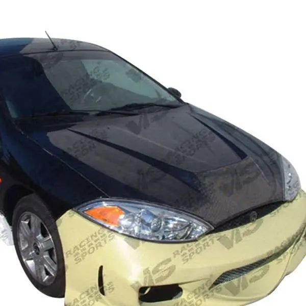 1999-2003 Mercury Cougar 2 doors INVADER Style Carbon Fiber Black Hood-1