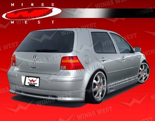 1999-2005 Volkswagen Golf 4 2 doors 4 doors POLYURETHANE Black Rear Lip-1