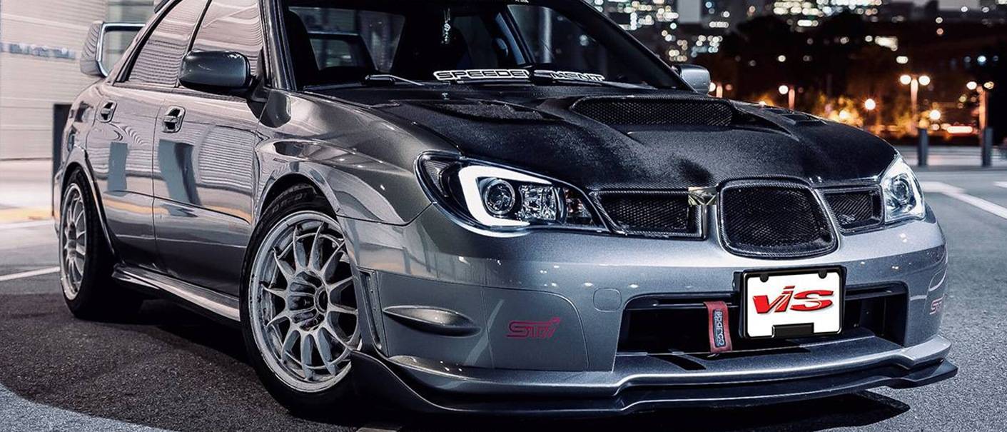 2006-2007 SUBARU IMPREZA WRX/STI VS2 CARBON FIBER HOOD