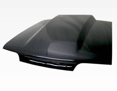 VIS Racing - Carbon Fiber Hood Cowl Induction Style for Ford MUSTANG 2DR 1987-1993