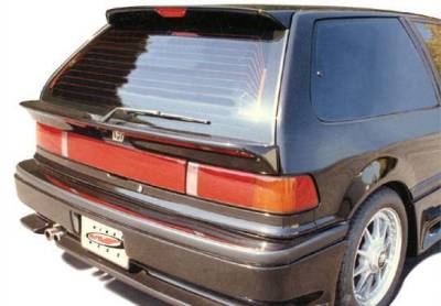 Wings West - 1988-1991 Honda Civic Hatchback Factory Style Rear Window Mid Wing