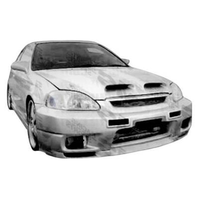 VIS Racing - 1999-2000 Honda Civic 2Dr/4Dr/Hb Omega Front Bumper