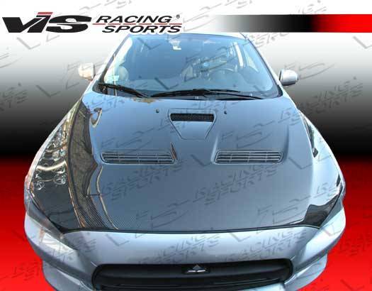 VIS Racing - Carbon Fiber Hood OEM Style for Mitsubishi EVO 10 4DR 2008-2017