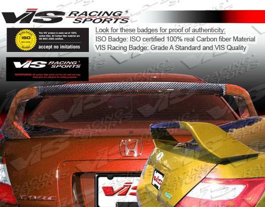 VIS Racing - Carbon Fiber Spoiler Techno R Style for Honda Civic 2DR 06-11