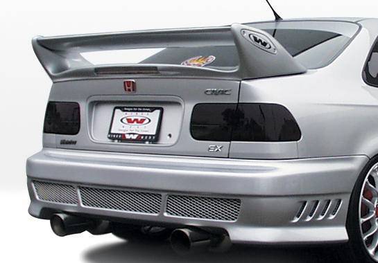 Wings West - 1996-2000 Honda Civic 2/4Dr Avenger Rear Bumper Cover Urethane