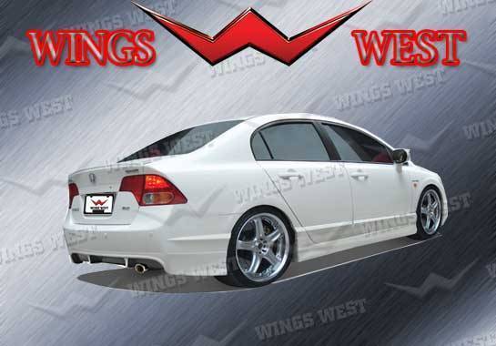 Wings West - 2006-2008 Honda Civic 4Dr Vip Rear Lip Polyurethane Polyurethane