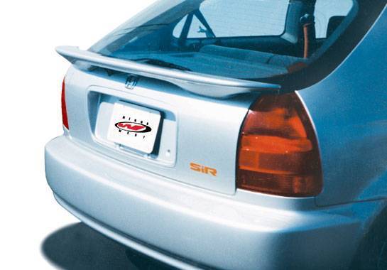 Wings West - 1996-2000 Honda Civic Hatchback Sir Custom Wing No Light