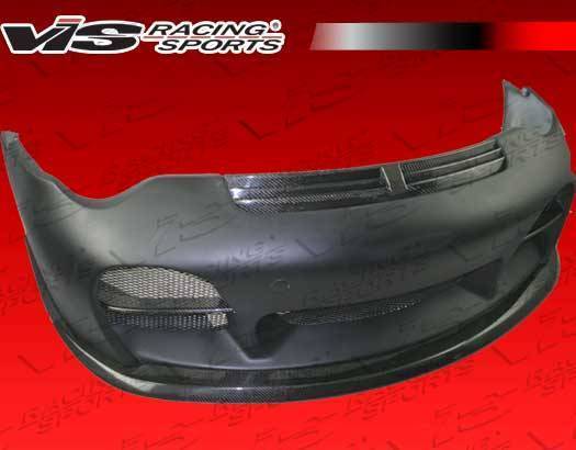 VIS Racing - 2002-2004 Porsche 996 2Dr A Tech Front Bumper With Carbon Lip And Grill
