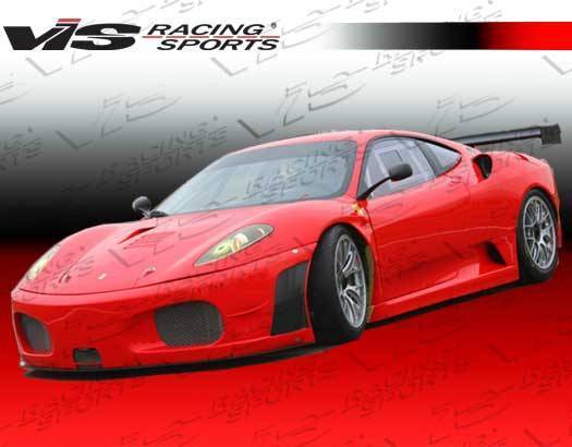 VIS Racing - 2005-2009 Ferrari F430 Gt2 Style Front Bumper With Carbon Side Louvers