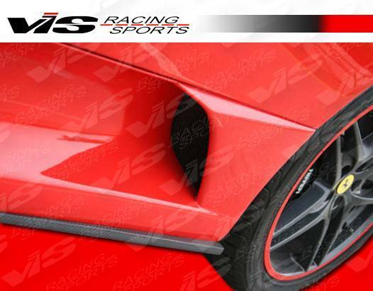 VIS Racing - 2005-2009 Ferrari F430 Scuderia Oem Style Carbon Fiber Add-On Side Skirts