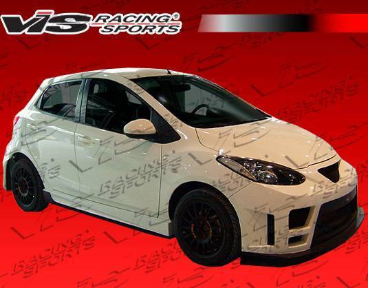 VIS Racing - 2009-2011 Mazda 2 4Dr Fuzion Side Skirts