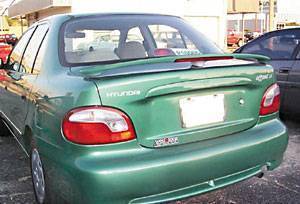 VIS Racing - 1995-1997 Hyundai Accent Factory Style Spoiler Wing With Light