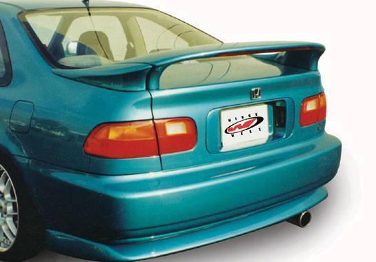 VIS Racing - 1992-1995 Honda Civic Coupe Custom 3Pc Mid Wing With Light