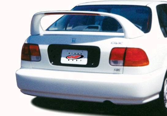 VIS Racing - 1996-2000 Honda Civic 4Dr 7 inches Mid Wing With Light