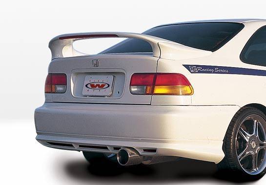 VIS Racing - 1996-2000 Honda Civic 2Dr Coupe Custom 3Pc Mid Wing With Light