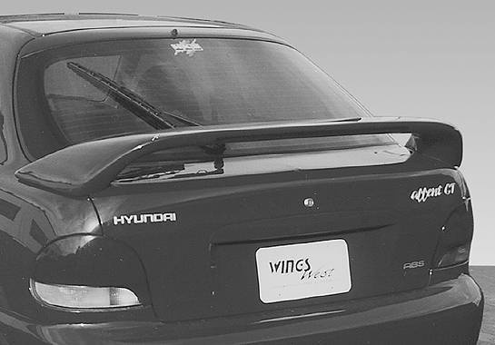 VIS Racing - 1998-1999 Hyundai Accent Thruster Style Wing With Light