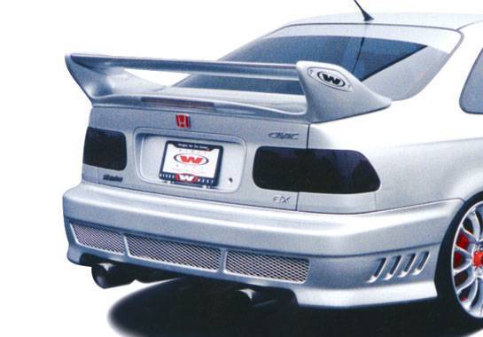 VIS Racing - 1996-2000 Honda Civic 2Dr Adj. Commando Style Wing With Light