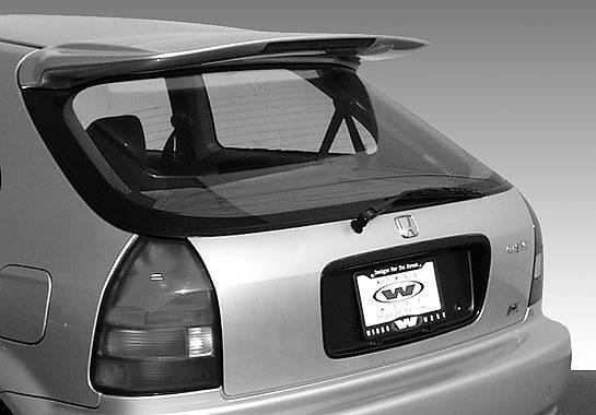 VIS Racing - 1996-2000 Honda Civic Hatchback Whaletail Wing With Light