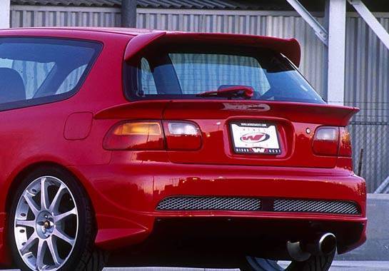 VIS Racing - 1992-1995 Honda Civic Hatchback Type R Roof Spoiler Wing With Light