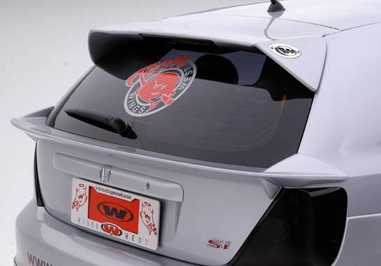 VIS Racing - 2002-2005 Honda Civic Si W-Typ Roof Wing With Light