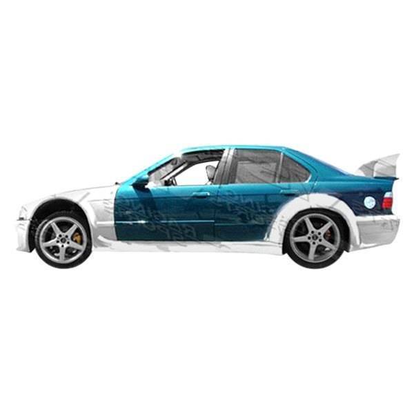 VIS Racing - 1992-1998 Bmw E36 4Dr Gt Widebody Side Skirts