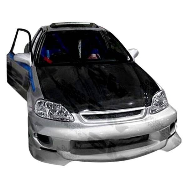 VIS Racing - 1999-2000 Honda Civic 2Dr/4Dr/Hb Strada F2 Front Bumper