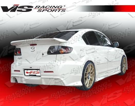 VIS Racing - 2004-2009 Mazda 3 4Dr Wings Rear Bumper